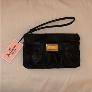 Juicy Couture Black Double Zippered Wristlet